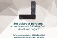 Semakan Kelayakan Dekoder MYTV Percuma